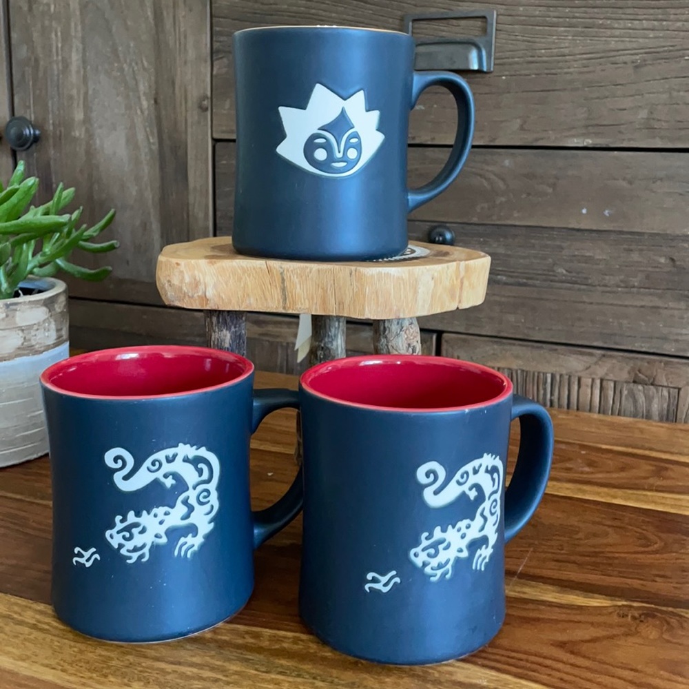 3 RARE Starbucks Mugs Dragons and Mermind
